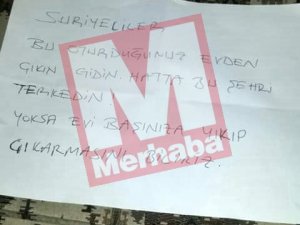 Beyşehir'de evlere not bıraktılar: Çıkın gidin
