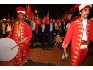 Bayburt Valisi İsmail Ustaoğlu Demokrasi Yürüyüşüne Katıldı