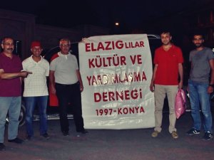 Konya'daki Elazığlılar demokrasi nöbetinde