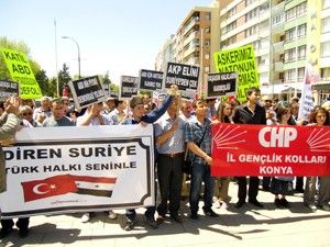 CHP'den ''Suriye ile Savaşa hayır'' protestosu