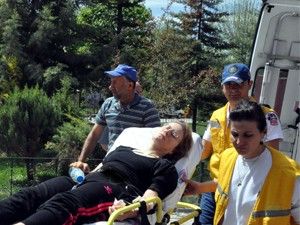 Yılanın ısırdığı kadın tedavi altına alındı