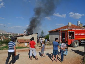 Konya'da tandır yangını
