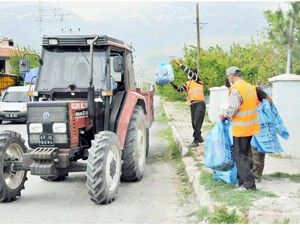 Gölçayır çöp toplamada örnek belde