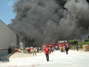 Konya'da fabrika yangını