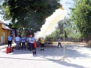Çumra'da gaz yangın tatbikatı yapıldı