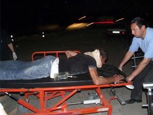 Otomobil şarampole yuvarlandı