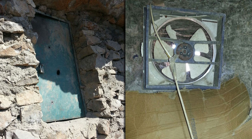 Hakkari’de PKK’nın çelik kapılı, fanlı mağarası
