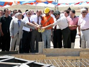 Aksarayda asfalt plent tesisinin temeli atıldı