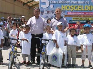 5. Karatay ödüllü düz bisiklet yarışları başladı