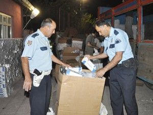Kamyon kasasında kaçak sigara