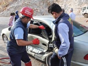Kaza anı, güvenlik kamerasında