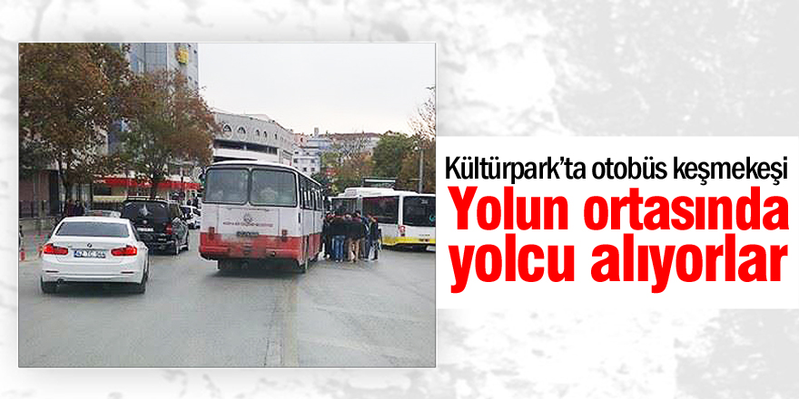 Yolun ortasında yolcu alıyorlar