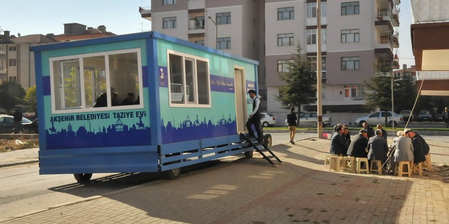 Akşehir Belediyesi’nden mobil taziye evi hizmeti