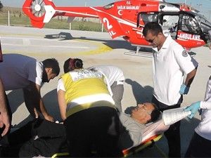 Acil hastaya hava ambulansı yetişti