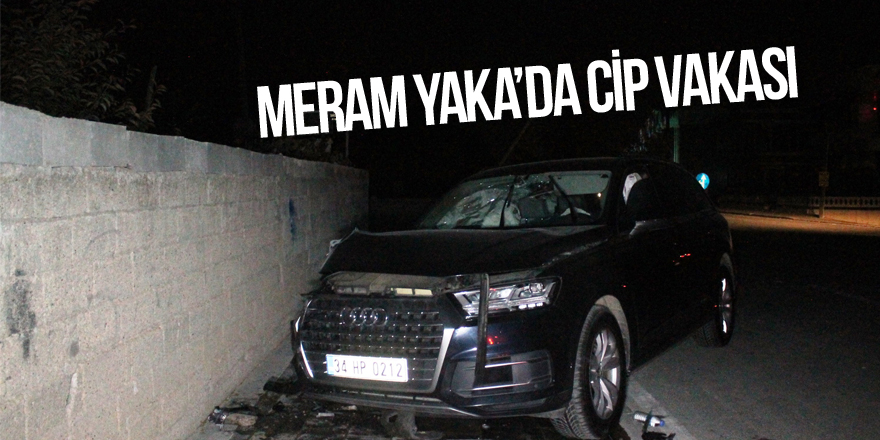 Kontrolden çıkan lüks cip elektrik direğine çarptı: 1 yaralı