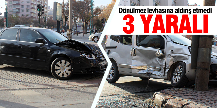 Konya’da trafik kazası: 3 yaralı