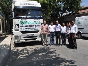 30 çiftin düğün eşyaları gönderildi