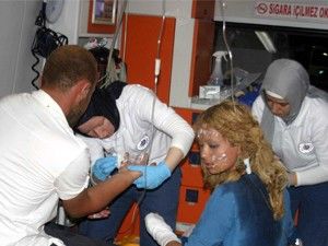 Uçan balon araçta yangın çıkardı