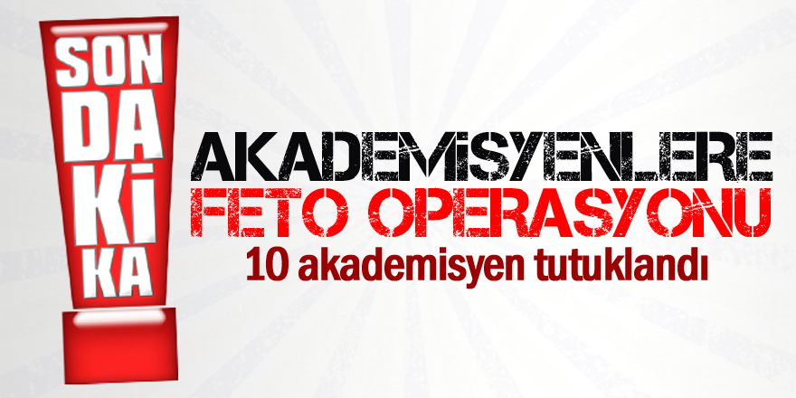 Akademisyenlere FETÖ operasyonu:10 tutuklama