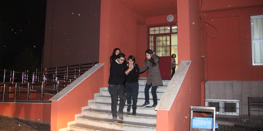 Konya'da lise pansiyonunda yangın