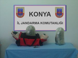 Konya'da 17 kilo esrar ele geçirildi