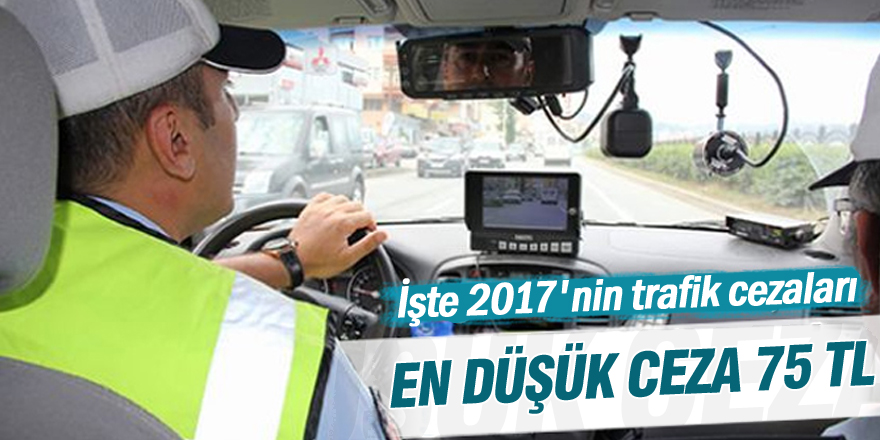 2017'nin trafik cezaları belli oldu