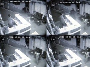 Darp anı güvenlik kamerasında