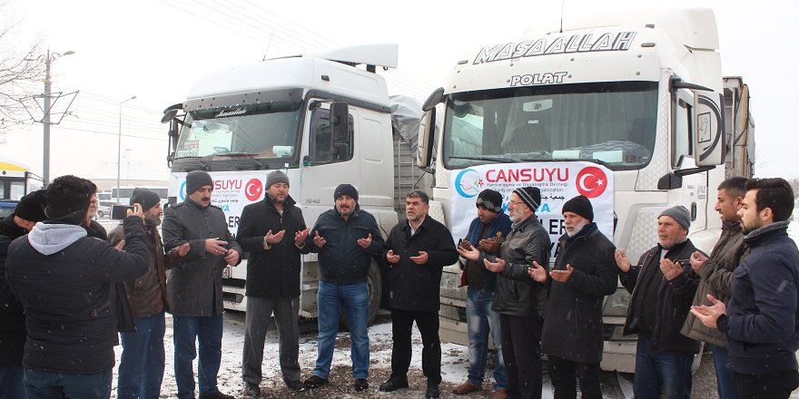 Halep yardım TIR’ları dualarla uğurlandı