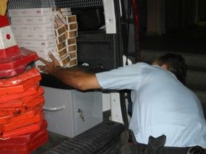 Otobüs bagajında kaçak sigara