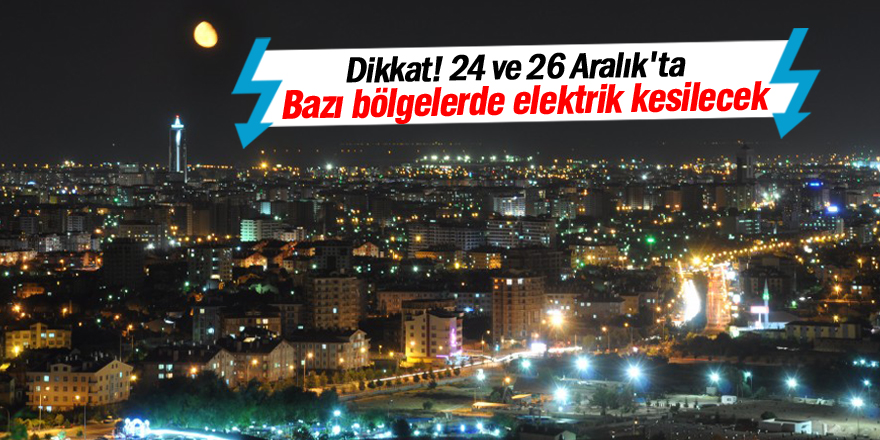 Konya'da elektrik kesintisi