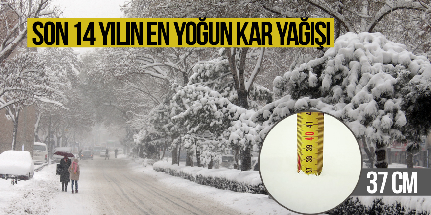 Konya’da son 14 yılın en yoğun kar yağışı