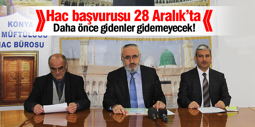 Hac başvurusu 28 Aralık’ta