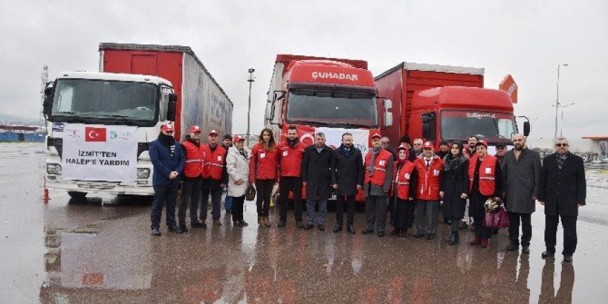 İzmit’te Halep için toplanan yardımlar yola çıktı