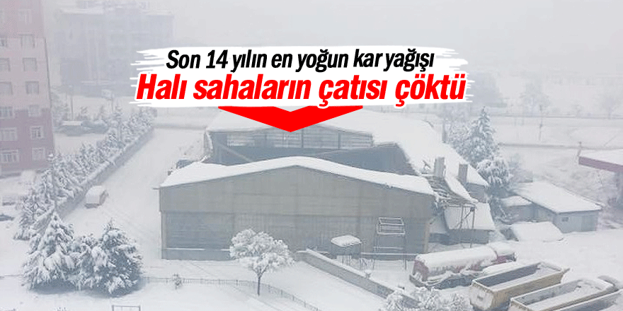 Halı sahaların çatısı çöktü