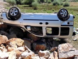 Konya'da otomobil devrildi: 5 yaralı