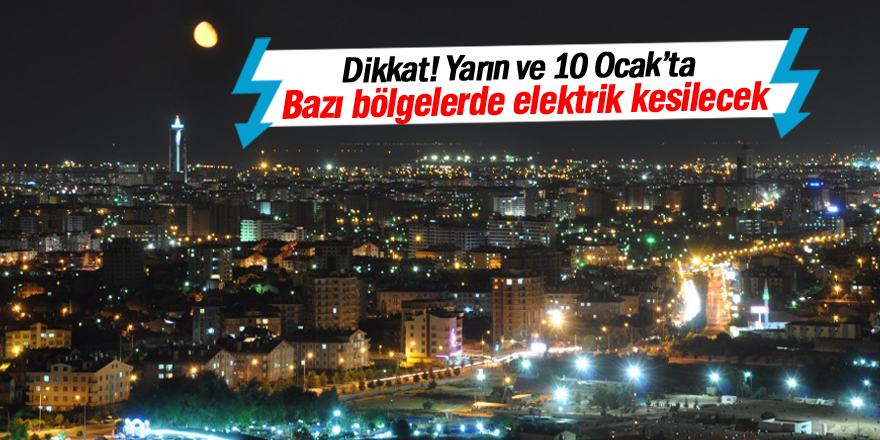 Konya'da elektrik kesintisi