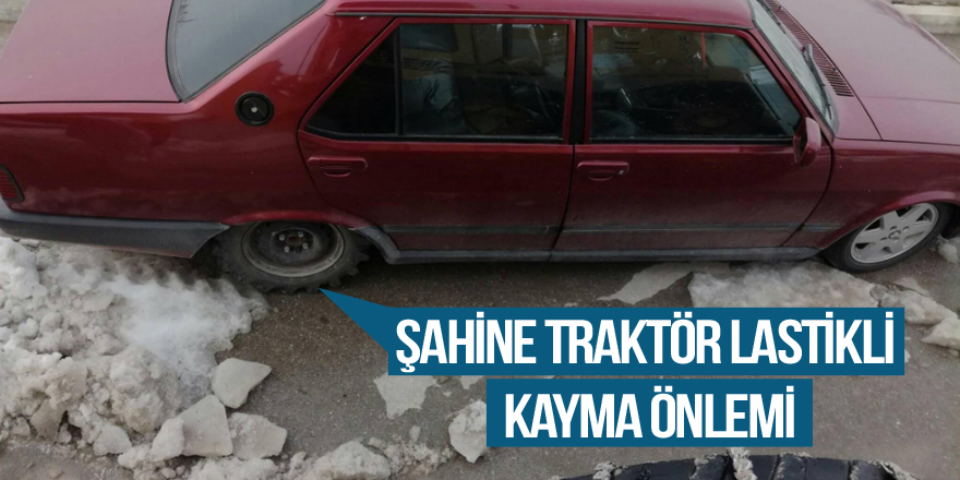 Şahine traktör lastikli kayma önlemi