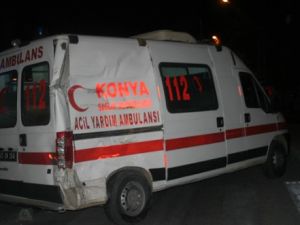 Konya'da TIR'la ambulans çarpıştı