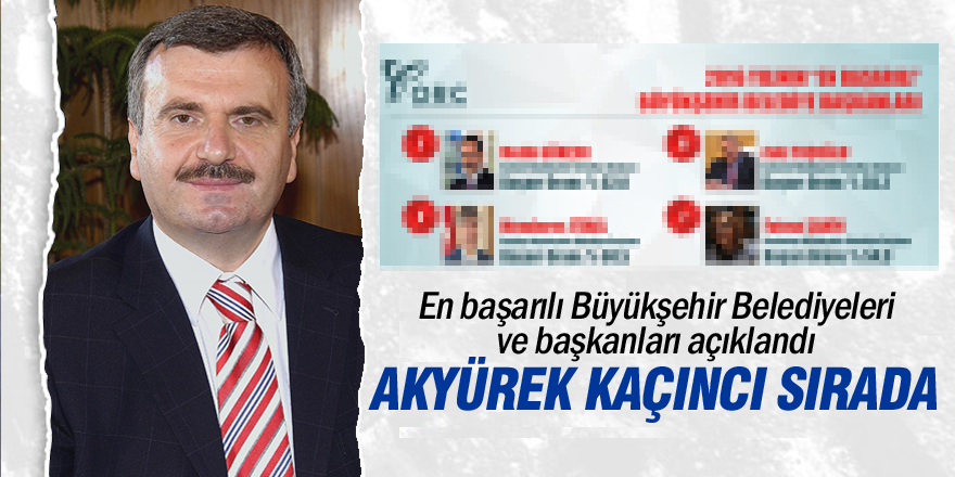 En başarılı Büyükşehir Belediyeleri ve başkanları açıklandı