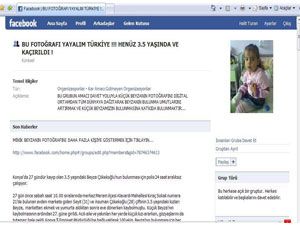 Kayıp kız çocuğu facebook yardımıyla aranıyor