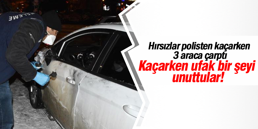 Polisten kaçan hırsızlar, kimliklerini otomobilde unuttu