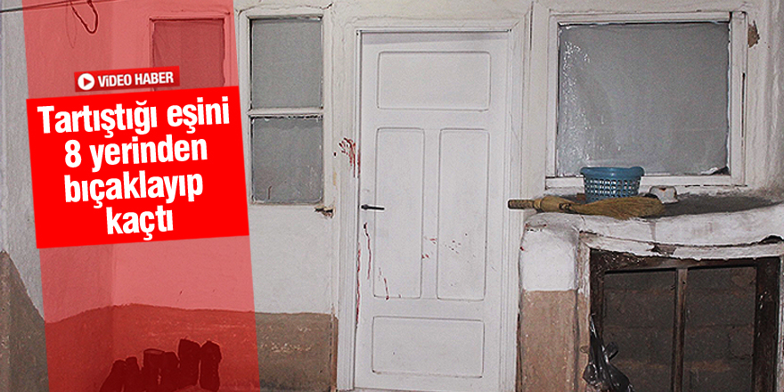 Tartıştığı eşini 8 yerinden bıçakladı