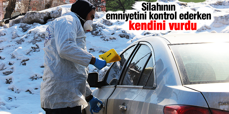 Silahının emniyetini kontrol ederken kendini vurdu