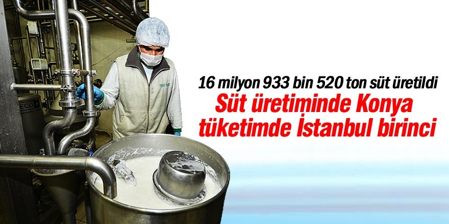 Süt üretiminde Konya tüketimde İstanbul birinci