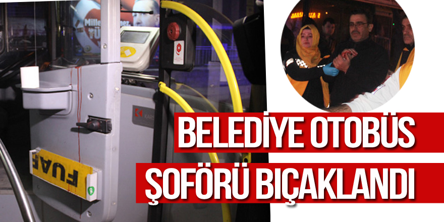 Belediye otobüs şoförü bıçaklandı