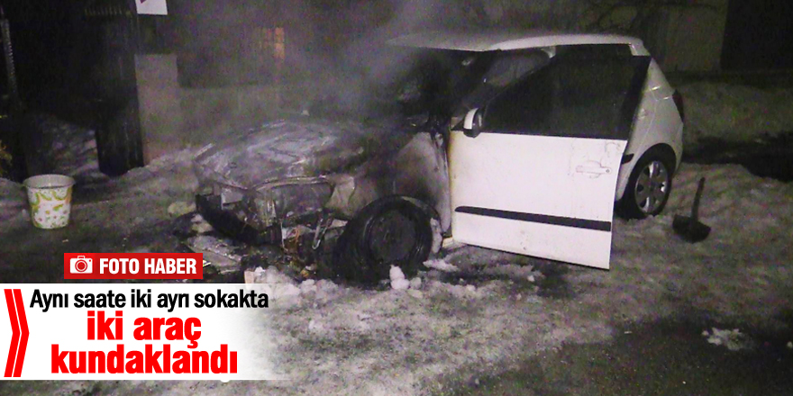Konya’da iki araç kundaklandı