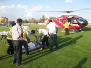 Hava ambulansı hayat kurtardı