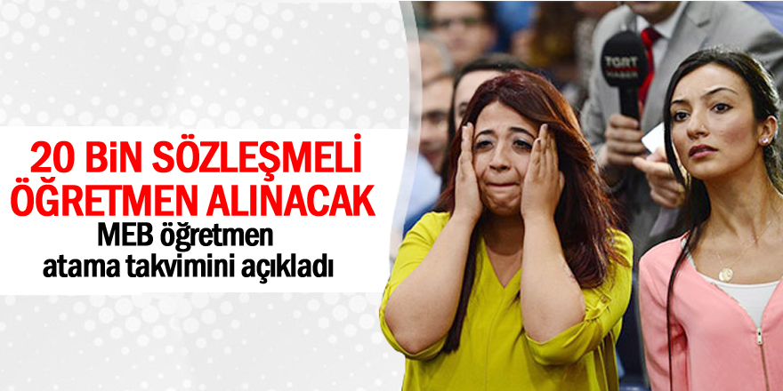 MEB öğretmen atama takvimini açıkladı