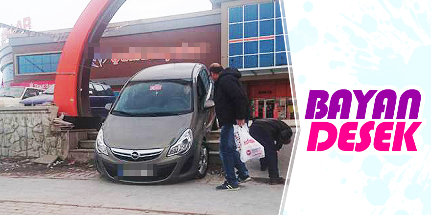 Otomobil merdivenden inmeye çalışırsa…