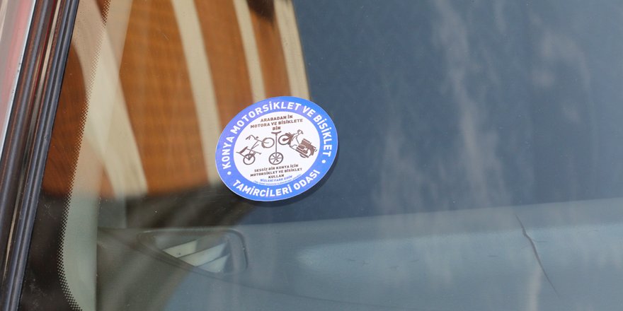 Konya’da motosiklet ve bisiklet kullanımına stickerlı teşvik